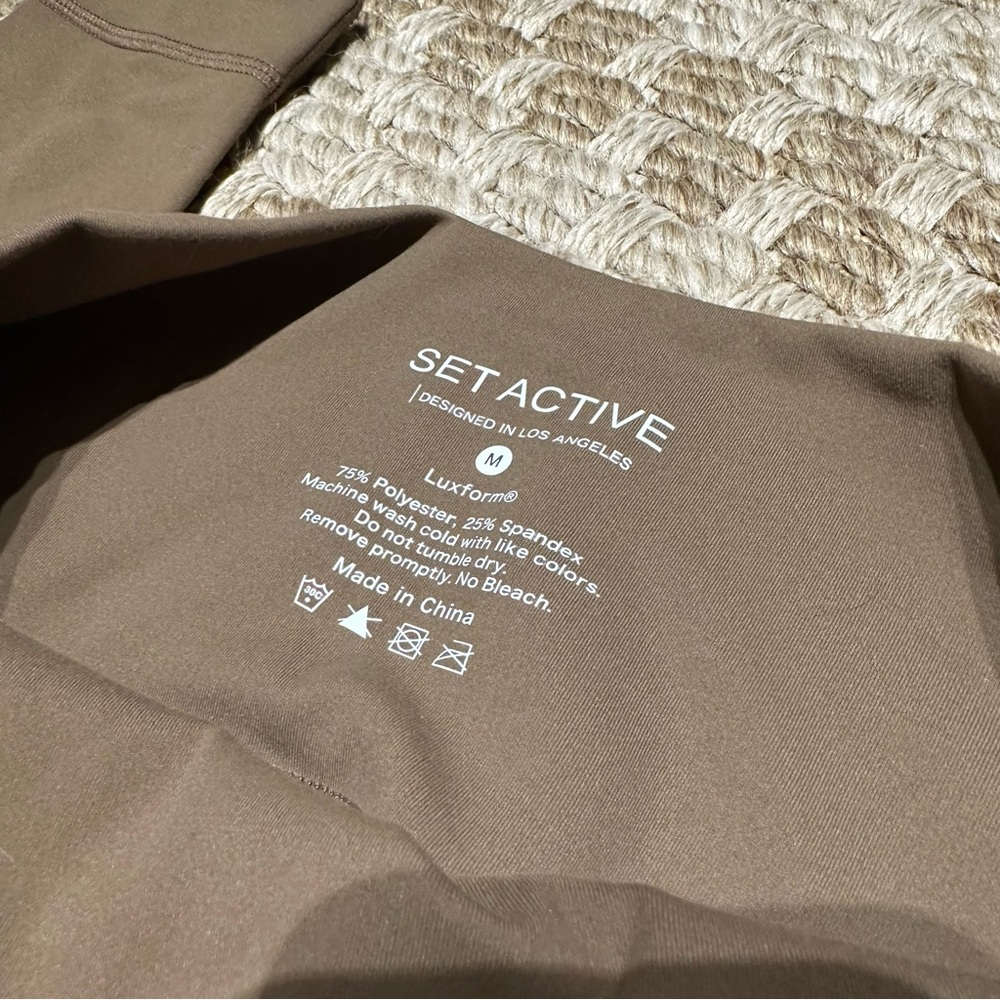 SETactive Luxform Leggings Size Medium Brown Green Sage Color - Picture 5 of 10